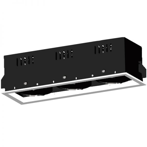 3x18W LED Recessed grille light RR1068W